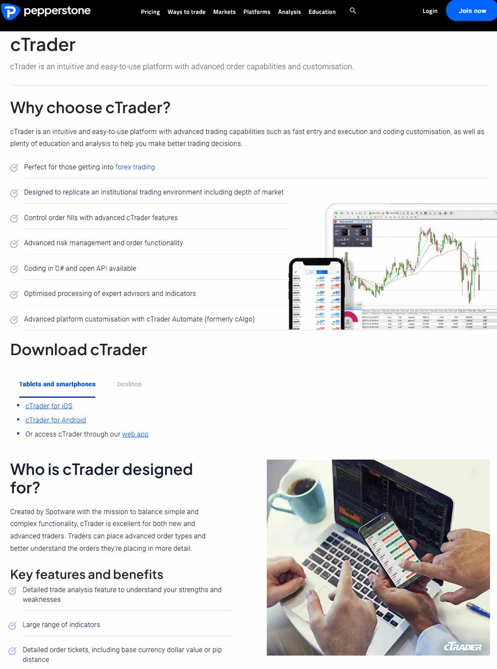 RoboForex cTrader trading platform